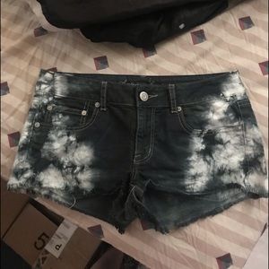 American Eagle Cutoff Shorts Bleach Dyed